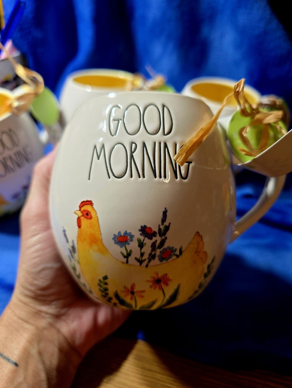 RAE DUNN "GOOD MORNING" COFFEE MUGS